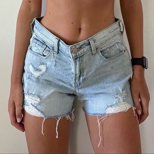 Light denim shorts